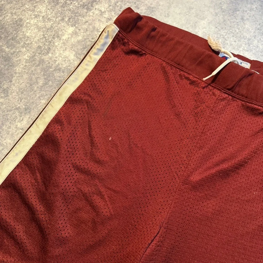 Vintage Champion Mens Texas Aggies Mesh Basketball Shorts Maroon‎ White Medium